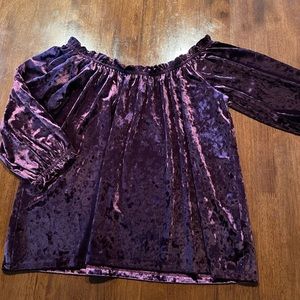 Burgundy Velvet Blouse by Gap size Small